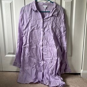 Long collared purple button down